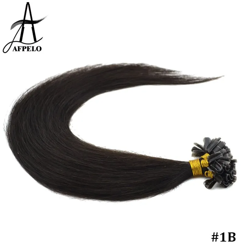 Extensões de cabelo humano de queratina U Tip