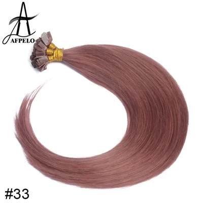 Extensão de cabelo com ponta lisa marrom
