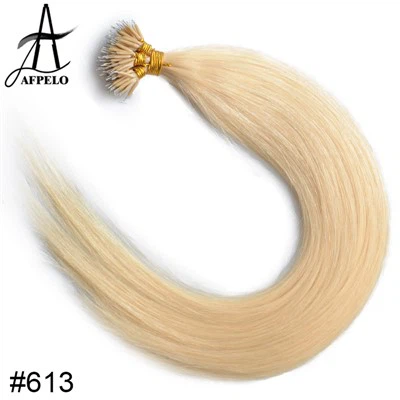 Extensões naturais de cabelo com nano anel